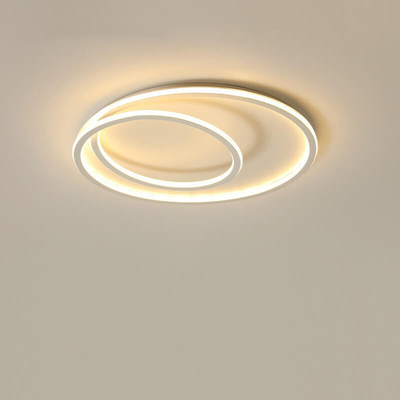 Nordic Minimalist Double Circle LED Flush Mount Ceiling Light Lumendat