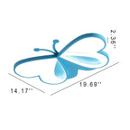 Modern Art Deco Acrylic Kids Butterfly Shape LED Flush Mount Light For Bedroom