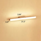 Nordic Minimalist Wooden Long Strip Vanity Light LED Wall Sconce Lamp