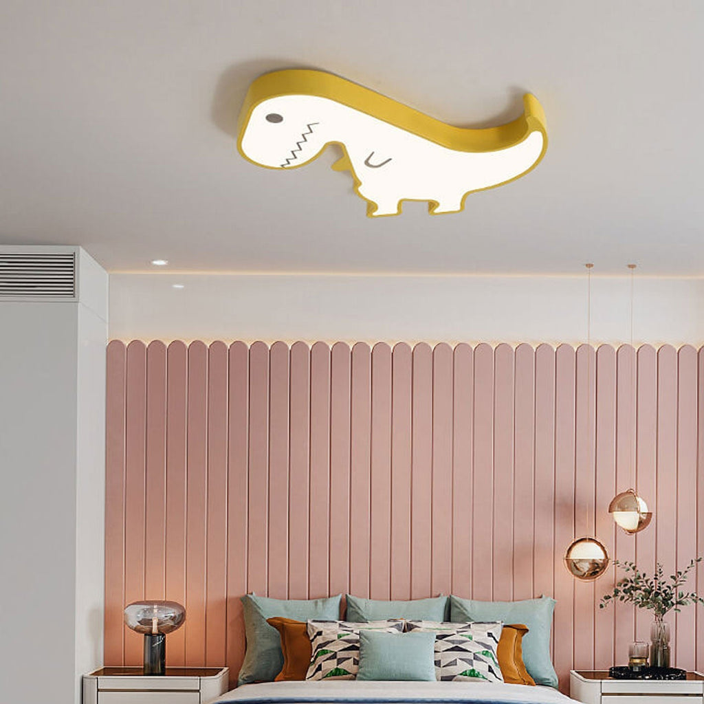 Lumendat Cartoon Creative Metal Dinosaur LED Flush Mount Ceiling Light Lumendat