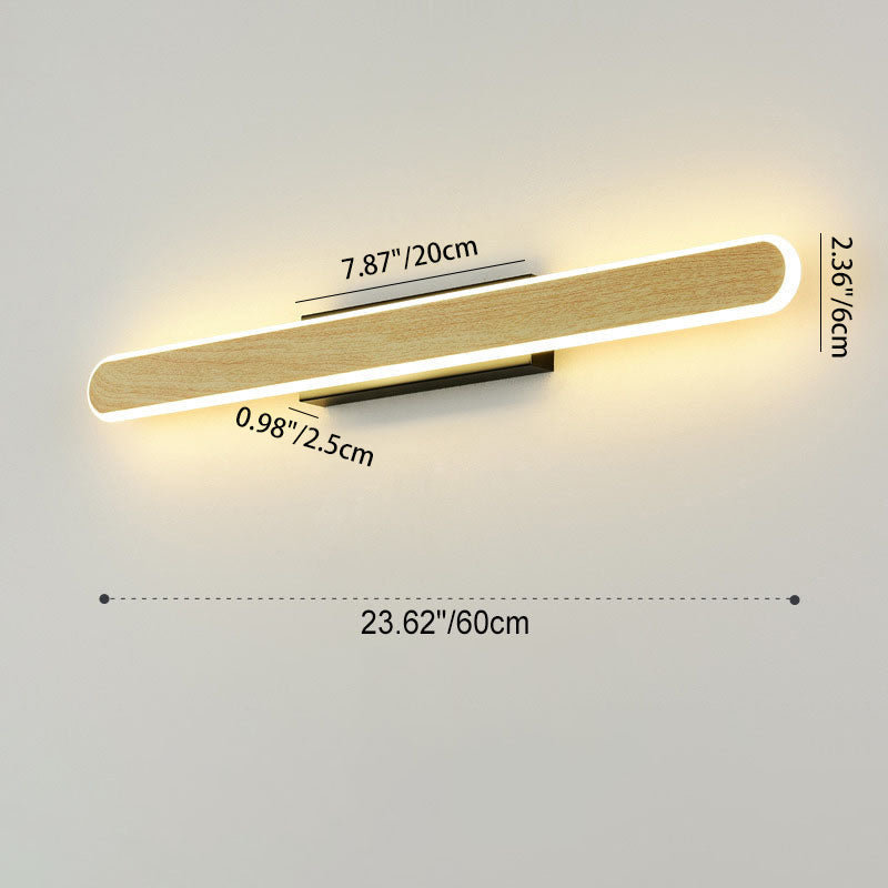Scandinavian Modern Minimalist Wood LED Vanity Light Wall Sconce Lamp Lumendat