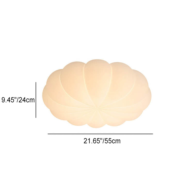 Contemporary Nordic Pe Shade Kid's Flowers LED Flush Mount Ceiling Light for Bedroom BulbSquare