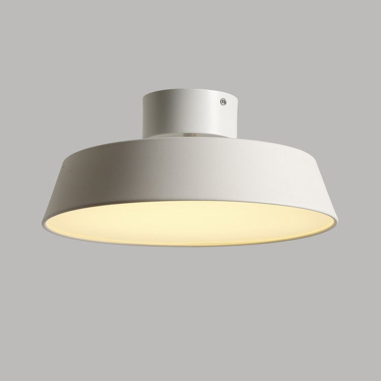 Nordic Minimalist Round Pot Iron LED Flush Mount Ceiling Light BulbSquare