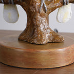Nordic Leaf Fabric Resin Bird Design 1-Light Table Lamp Lumendat