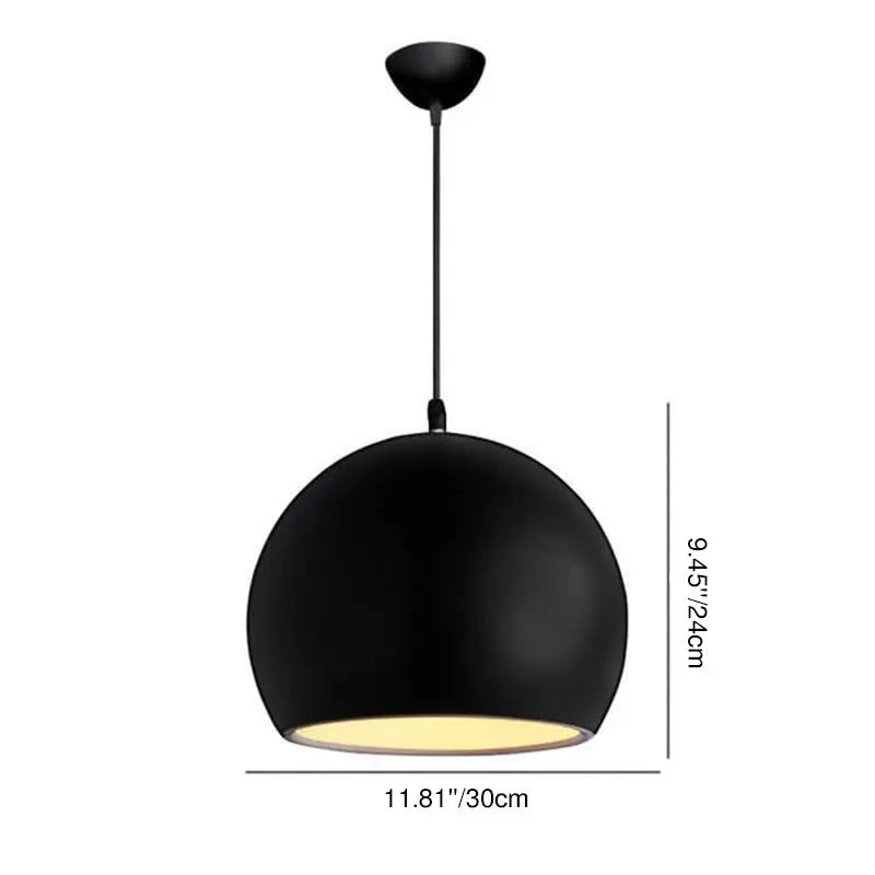 Modern Solid Color Round Head Iron 1-light Pendant Light Lumendat