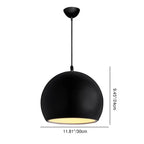 Modern Solid Color Round Head Iron 1-light Pendant Light Lumendat