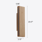 Japanese Minimalist Log Rectangular Flat Rotatable LED Wall Sconce Lamp