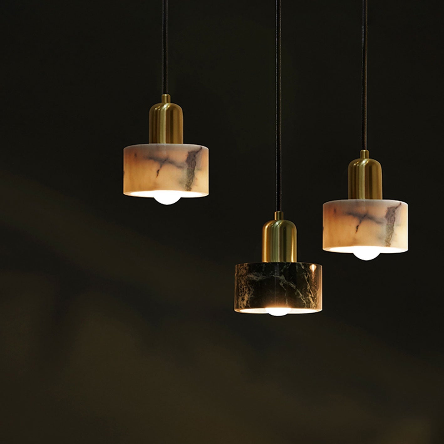 Modern Light Luxury Marble Metal 1-light Pendant Light