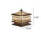 European Outdoor Brass Glass Square 1/2 Light Waterproof Pillar Landscape Light Lumendat