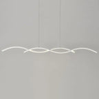 Nordic Minimalist Long Strip Wave Design Island Light LED Chandelier Lumendat