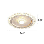 Modern Light Luxury Round Acrylic Iron Aluminum LED Flush Mount Lighting