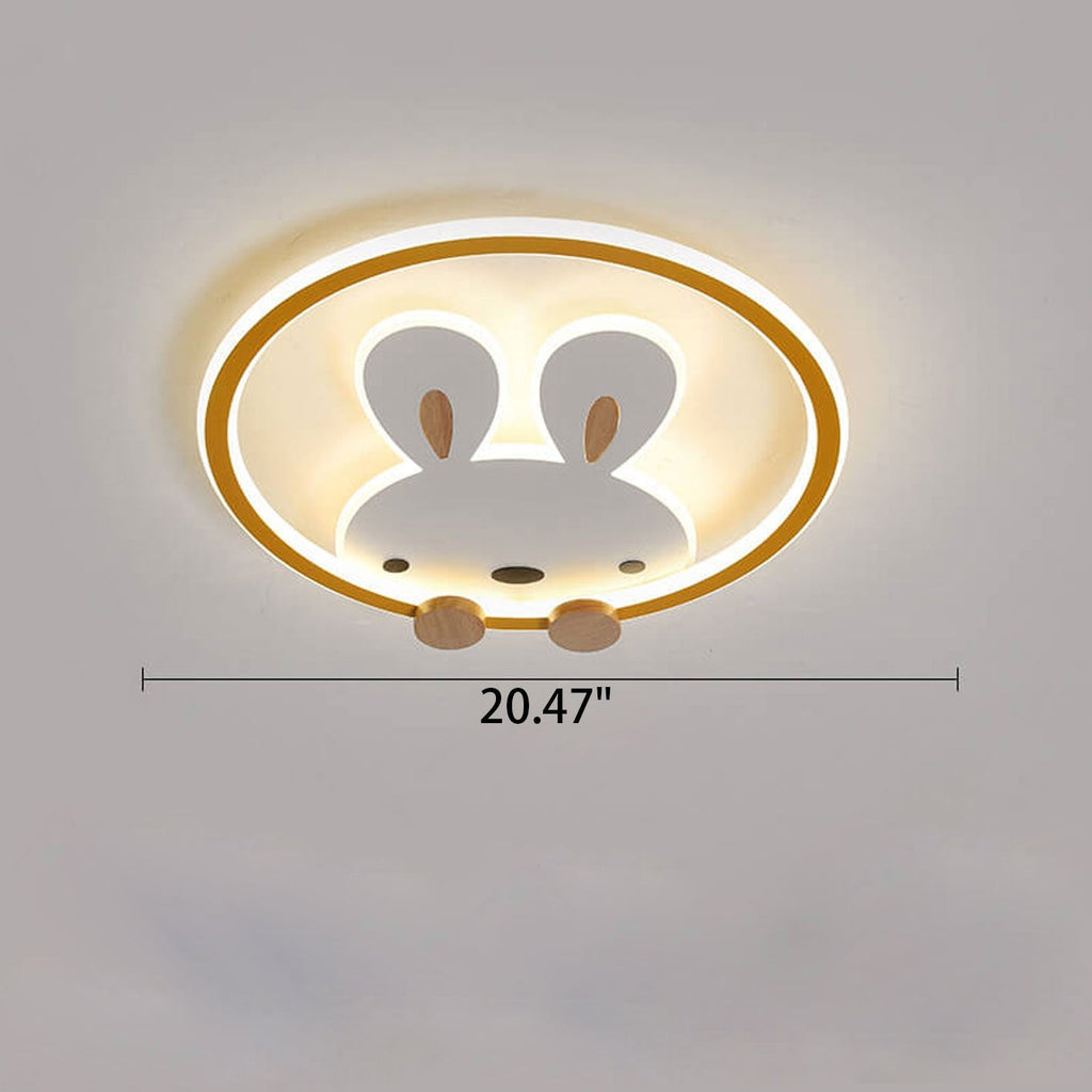 Lumendat Childlike Creative Cartoon Rabbit Design LED Flush Mount Light Lumendat