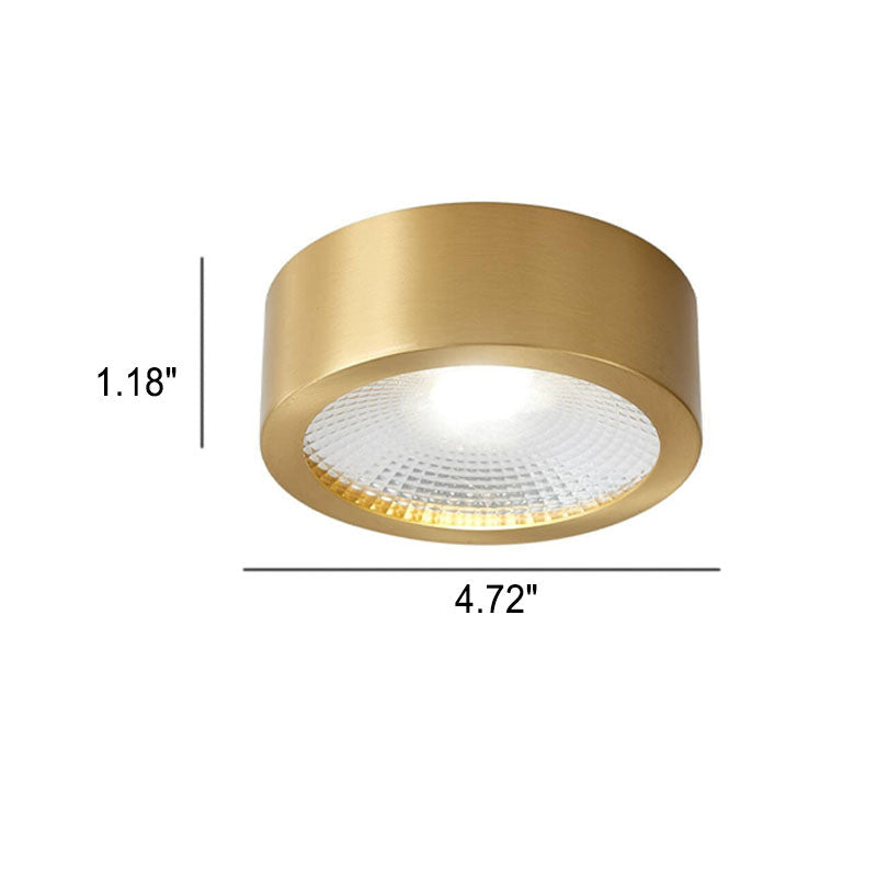 Nordic Light Luxury All Copper Ultra-thin LED Flush Mount Light BulbSquare