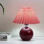 Nordic Minimalist Ceramic Pleated 1-Light Table Lamp Lumendat