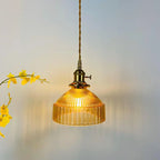 Nordic Stained Glass Dome Brass 1-light Pendant Light Lumendat