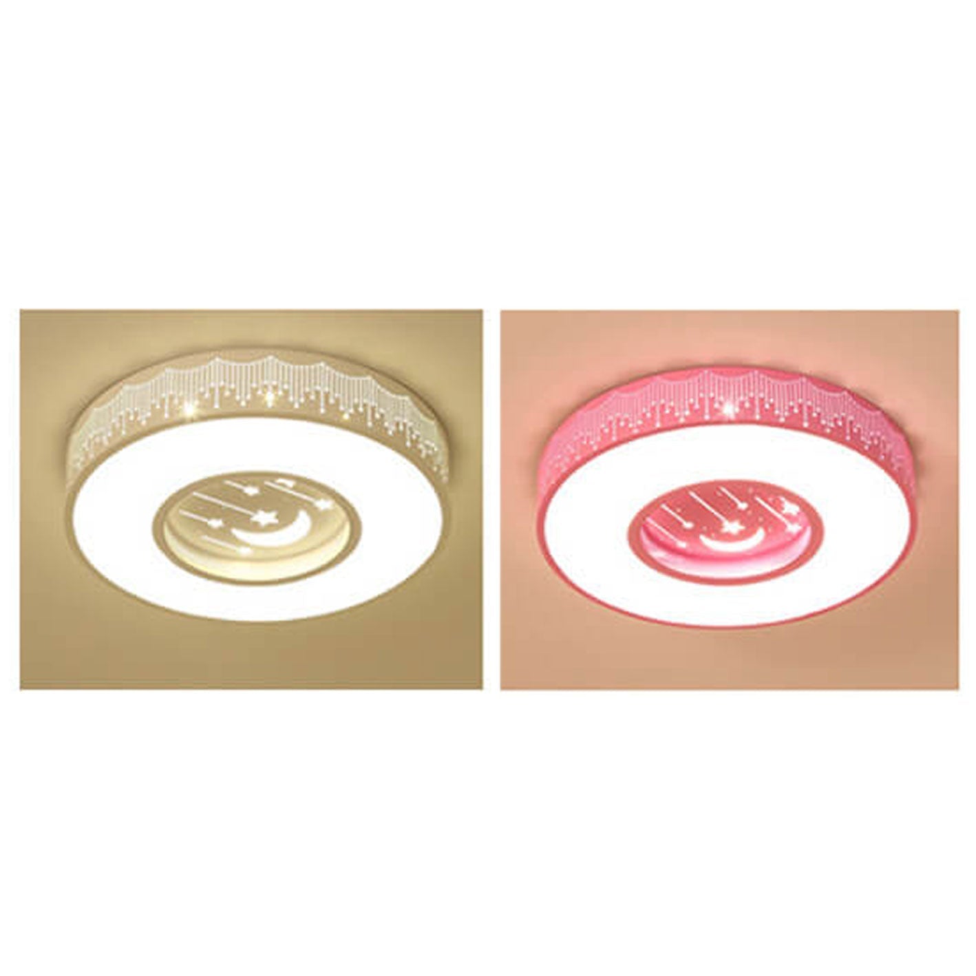 Lumendat Modern Minimalist Starry Sky Round Children's LED Flush Mount Ceiling Light Lumendat