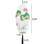Oriental Antique Handmade Oval Lantern Fabric 1-light Pendant Light Lumendat