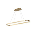Modern Minimalist Light Luxury Oval Aluminum LED Chandelier BulbSquare