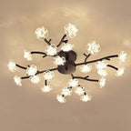 Nordic Creative Plum Blossom Tree Branch LED Semi-flush Mount Ceiling Light