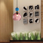Danish Creative Stripes Glass Round 1/3 Light Chandelier Lumendat