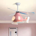 Lumendat Cartoon Creative Aircraft Design LED Downrods Ceiling Fan Light Lumendat