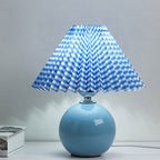 Nordic Minimalist Ceramic Pleated 1-Light Table Lamp Lumendat