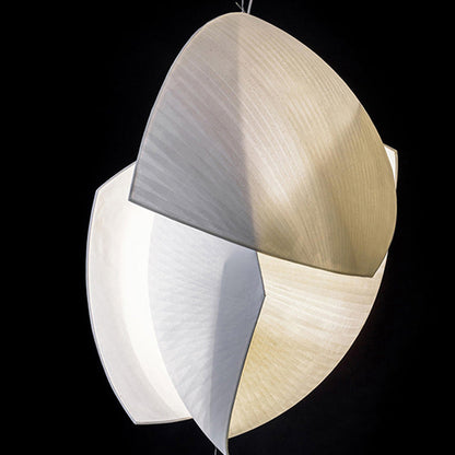 Contemporary Scandinavian Irregular Sail Fabric 3-light Pendant Light for Living Room
