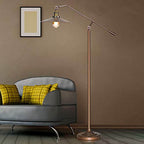 Industrial Bronze 1-Light Boom Arm Standing Floor Lamps Lumendat