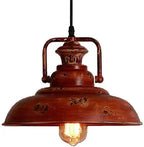 Retro Red Rust 1-light Dome Pendant Light Lumendat