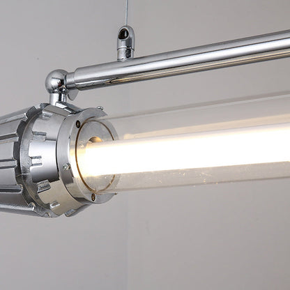 Contemporary Industrial Strip Aluminum Acrylic LED Island Light Chandelier for Dining Room