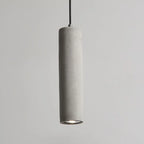 Contemporary Industrial Cylindrical Rough Texture Cement 1-light Pendant Light for Living Room Lumendat
