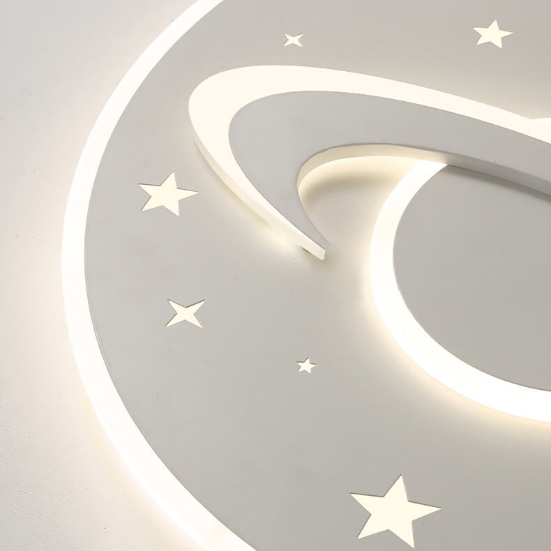 Lumendat Creative Cartoon Planet Star LED Round Flush Mount Ceiling Light Lumendat