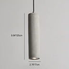 Contemporary Industrial Cylindrical Rough Texture Cement 1-light Pendant Light for Living Room Lumendat