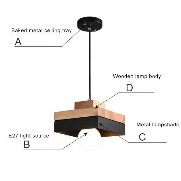 Nordic Round/square 1-light Pendant Light Lumendat