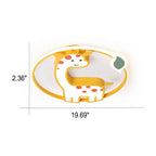 Lumendat Childlike Cute Cartoon Giraffe Design LED Flush Mount Light Lumendat
