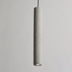 Contemporary Industrial Cylindrical Rough Texture Cement 1-light Pendant Light for Living Room Lumendat