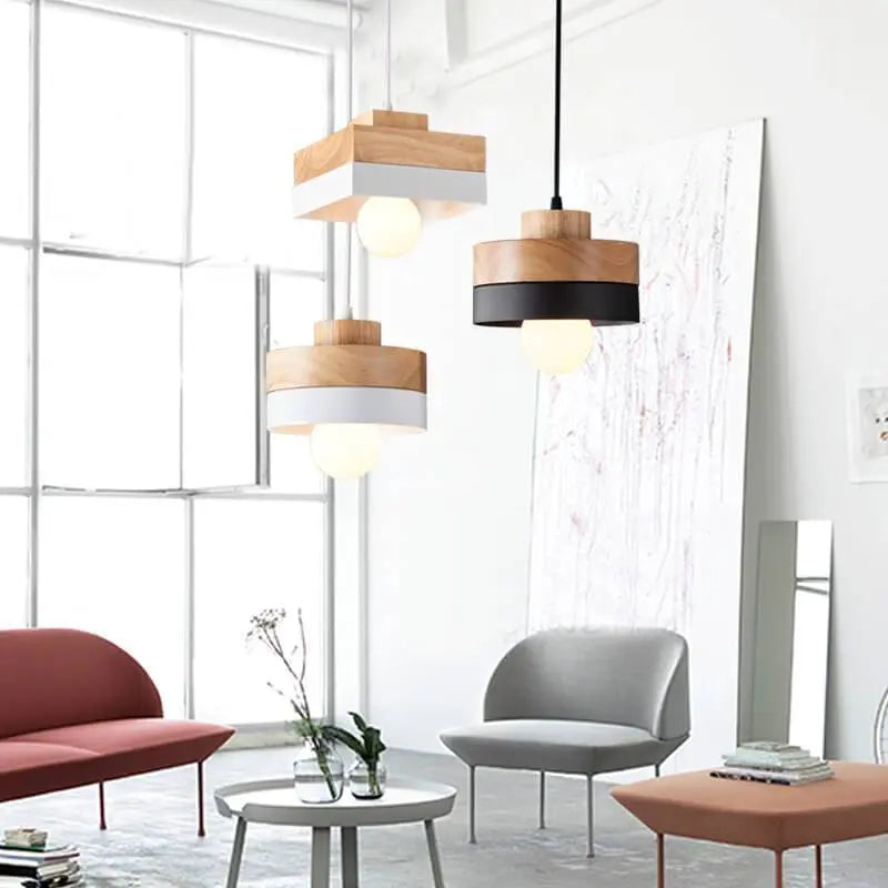 Nordic Round/square 1-light Pendant Light Lumendat
