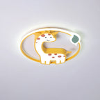 Lumendat Childlike Cute Cartoon Giraffe Design LED Flush Mount Light Lumendat