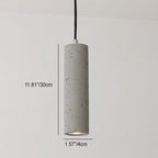 Contemporary Industrial Cylindrical Rough Texture Cement 1-light Pendant Light for Living Room Lumendat