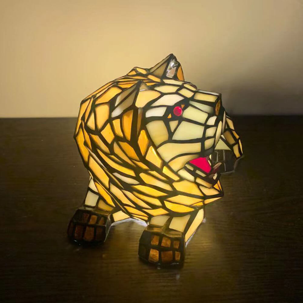 Tiffany Creative Animal Stained Glass 1-Light Decorative Table Lamp Lumendat