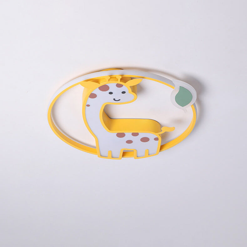 Lumendat Childlike Cute Cartoon Giraffe Design LED Flush Mount Light Lumendat