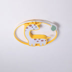 Lumendat Childlike Cute Cartoon Giraffe Design LED Flush Mount Light Lumendat