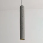 Contemporary Industrial Cylindrical Rough Texture Cement 1-light Pendant Light for Living Room Lumendat