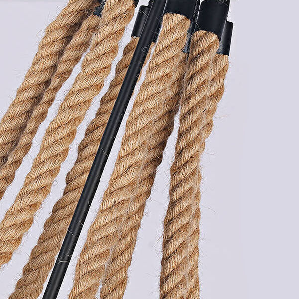 Industrial Rope 6/8/10-light Metal Cone Shade Chandeliers