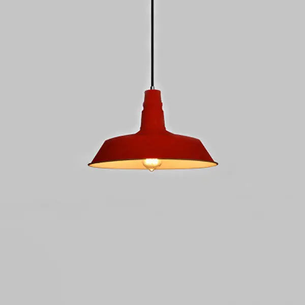 Contemporary Industrial Round Iron 1-light Pendant Light for Living Room Lumendat