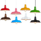 Contemporary Industrial Round Iron 1-light Pendant Light for Living Room Lumendat