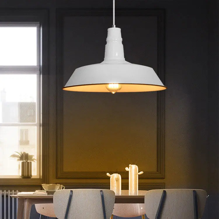 Contemporary Industrial Round Iron 1-light Pendant Light for Living Room modern luxury lighting fixture