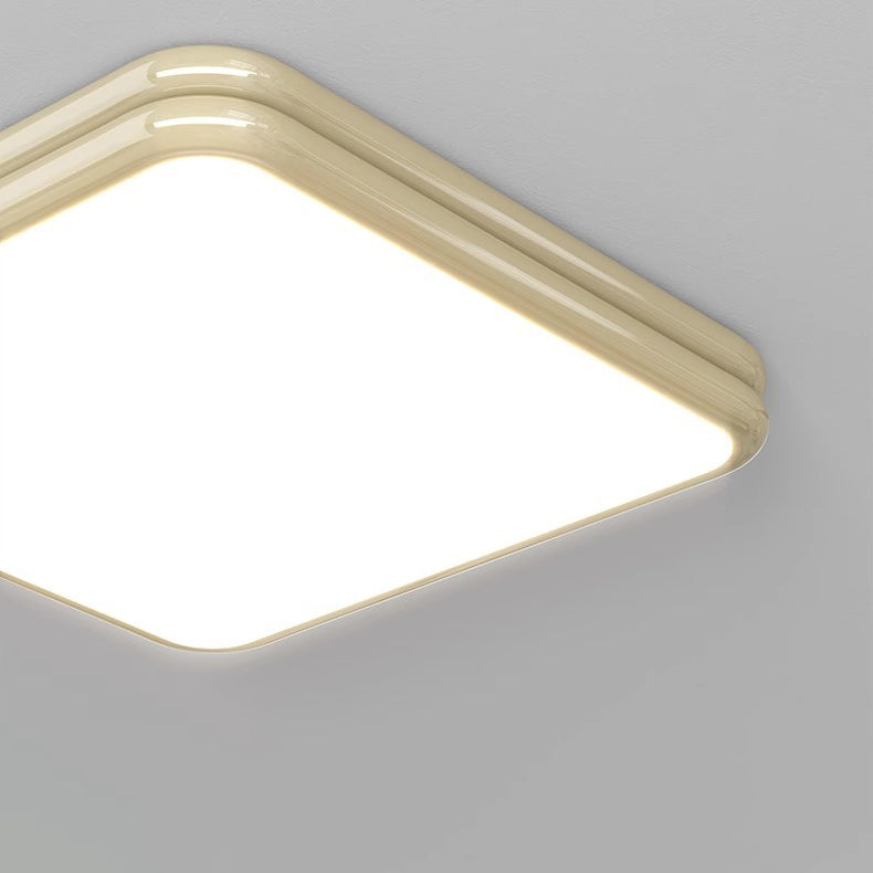 Modern Minimalist Square Rectangle Double Layer Iron Acrylic LED Flush Mount Ceiling Light for Bedroom