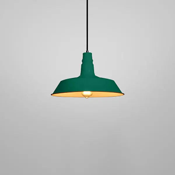 Contemporary Industrial Round Iron 1-light Pendant Light for Living Room Lumendat