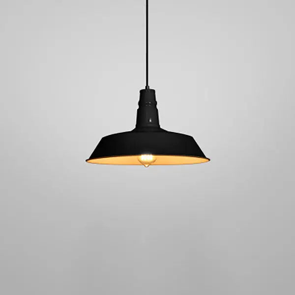 Contemporary Industrial Round Iron 1-light Pendant Light for Living Room Lumendat